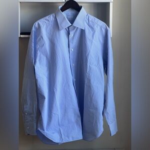 Ermenegildo Zegna Multicolor Striped Blue White Men’s Dress Shirt Size 18/46